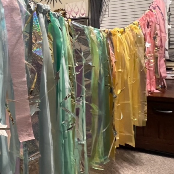 Pastel Fringe Garland Party Decoration Handmade